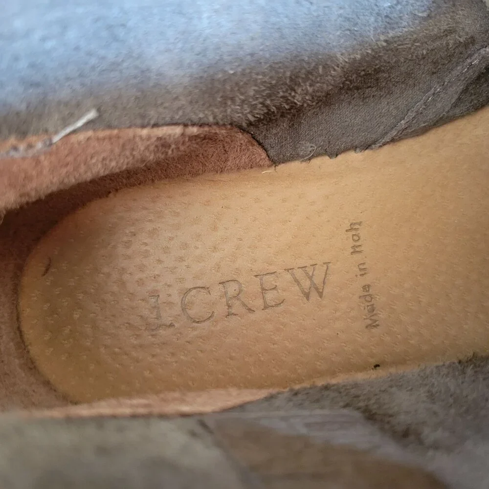 J Crew Brown Suede Leather Ankle Chukka Boots 8 Lace Up Fall Autumn Retro‎